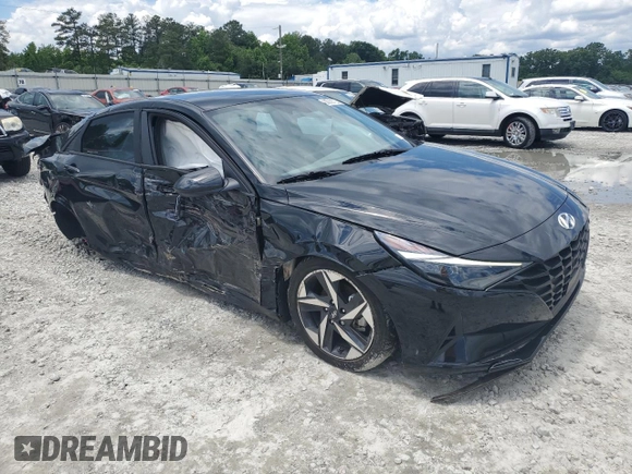 2023 Hyundai Elantra SEL with VIN KMHLS4AG6PU524083, listed as a Copart auction lot 56559725 with 38,435 mi miles and Salvage title. Bid and sale history available at DreamBid. Image 4.