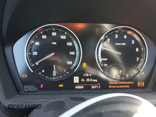 2021 BMW X1 sDrive28i with VIN WBXJG7C03M5T10112, listed as a Copart auction lot 49386695 with 46,869 mi miles and Salvage Title. Bid and sale history available at DreamBid. Image 9.