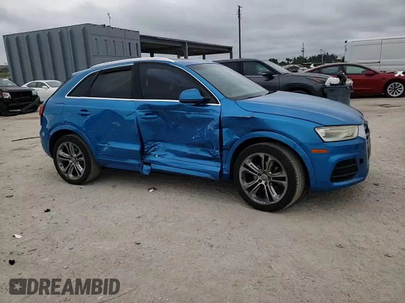 2016 Audi Q3 Premium Plus with VIN WA1BFCFS4GR007762, listed as a Copart auction lot 88314735 with 58,199 mi miles and Salvage title. Bid and sale history available at DreamBid. Image 12.