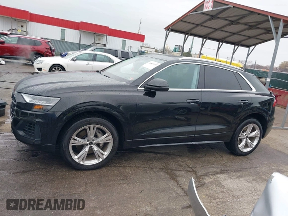 2023 Audi Q8 Premium with VIN WA1AVBF19PD019841, listed as a IAAI auction lot 40827495 with 29,033 mi miles and . Bid and sale history available at DreamBid. Image 14.