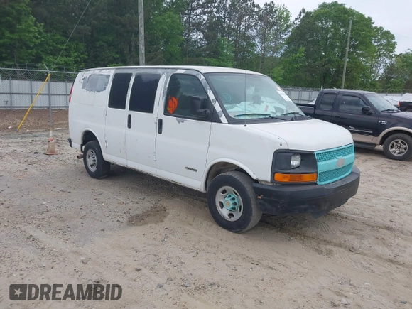 2005 Chevrolet Express Cargo z VIN 1GCGG25V451145263, wystawiony jako IAAI lot #42093657 z przebiegiem Nie podano mil oraz . Historia ofert i sprzedaży dostępna na DreamBid. Obrazek 1.