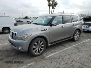 2012 Infiniti QX56 8-passenger with VIN JN8AZ2ND6C9716343, listed as a Copart auction lot 56209835 with 212,249 mi miles and Clean Title. Bid and sale history available at DreamBid. Image 1.