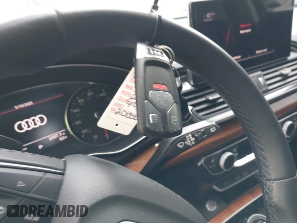 2023 Audi Q5 S line Premium with VIN WA1GAAFY2P2013050, listed as a IAAI auction lot 42208300 with 22,218 mi miles and . Bid and sale history available at DreamBid. Image 11.