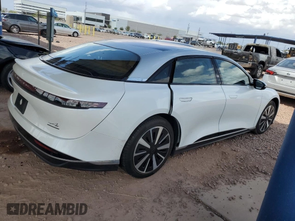 2023 Lucid Air Touring with VIN 50EA1TEA6PA004669, listed as a Copart auction lot 51686075 with 0 mi miles and Salvage Title. Bid and sale history available at carsss.com. Image 3.