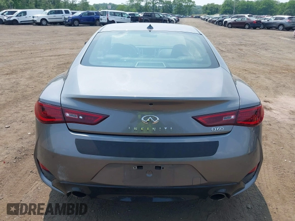 2020 Infiniti Q60 Luxe with VIN JN1EV7EKXLM340458, listed as a IAAI auction lot 42450765 with 64,048 mi miles and . Bid and sale history available at DreamBid. Image 16.