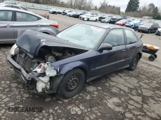 1997 Honda Civic DX with VIN 2HGEJ6342VH114185, listed as a Copart auction lot 89406655 with 166,303 mi miles and Salvage Title. Bid and sale history available at carsss.com. Image 1.