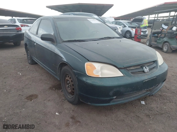 2002 Honda Civic LX with VIN 1HGEM22542L007079, listed as a IAAI auction lot 41709504 with 250,479 mi miles. Bid and sale history available at carsss.com. Image 1.