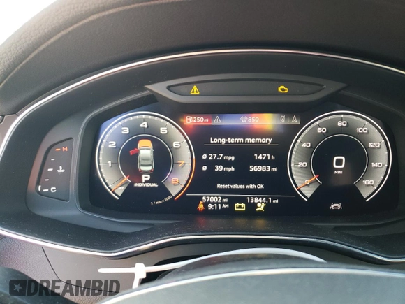 2019 Audi A6 Premium Plus with VIN WAUE8AF25KN121607, listed as a Copart auction lot 48273544 with 57,002 mi miles. Bid and sale history available at carsss.com. Image 9.