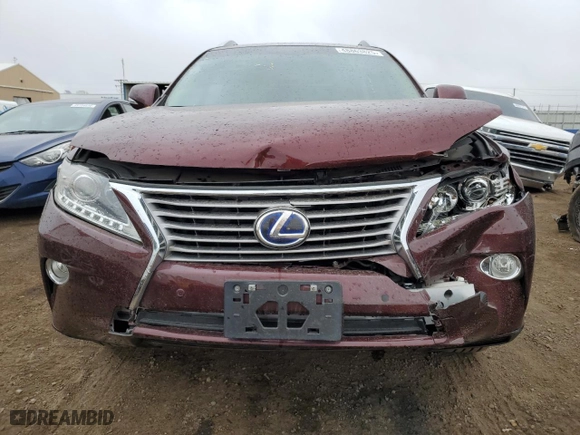 2013 Lexus RX 450h with VIN JTJBC1BA8D2449137, listed as a Copart auction lot 48863825 with 116,052 mi miles and Salvage Title. Bid and sale history available at carsss.com. Image 5.