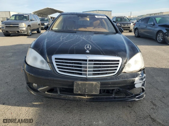 2009 Mercedes-Benz S-Class 5.5L V8 with VIN WDDNG71X79A245980, listed as a Copart auction lot 48012025 with 128,222 mi miles and Salvage Title. Bid and sale history available at carsss.com. Image 5.