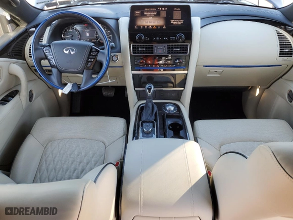 2024 Infiniti QX80 SENSORY with VIN JN8AZ2BE4R9327450, listed as a Copart auction lot 42484215 with 15,044 mi miles and Salvage Title. Bid and sale history available at carsss.com. Image 8.