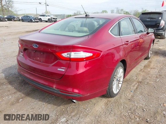 2014 Ford Fusion SE with VIN 3FA6P0HD6ER198299, listed as a IAAI auction lot 42020385 with 128,669 mi miles. Bid and sale history available at carsss.com. Image 4.