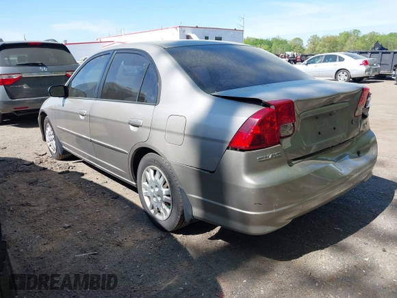 2004 Honda Civic LX with VIN 2HGES16524H504612, listed as a IAAI auction lot 42098301 with 140,551 mi miles and . Bid and sale history available at DreamBid. Image 3.