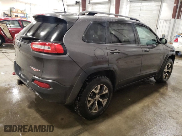 2017 Jeep Cherokee Trailhawk L Plus with VIN 1C4PJMBS0HD225346, listed as a Copart auction lot 85757134 with 81,810 mi miles and Salvage Title. Bid and sale history available at carsss.com. Image 3.