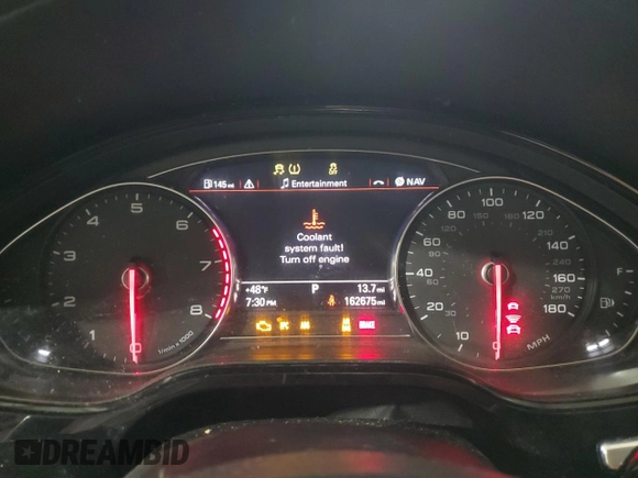 2013 Audi A8 3.0L with VIN WAURGAFD6DN004059, listed as a Copart auction lot 51054525 with 162,675 mi miles and Clean title. Bid and sale history available at DreamBid. Image 9.