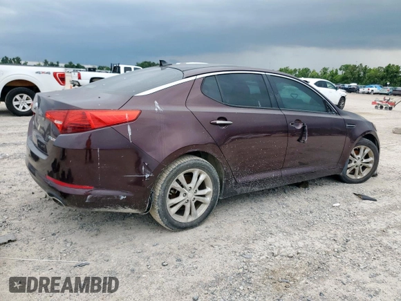 2013 Kia Optima EX with VIN 5XXGN4A71DG127699, listed as a Copart auction lot 59742405 with Not provided miles and Clean title. Bid and sale history available at DreamBid. Image 3.