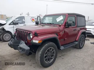 2021 Jeep Wrangler Sport S with VIN 1C4GJXAN8MW700480, listed as a IAAI auction lot 41149300 with 41,433 mi miles and . Bid and sale history available at DreamBid. Image 2.