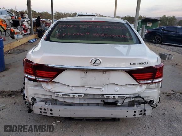 2014 Lexus LS 460 L with VIN JTHGL5EF7E5053268, listed as a Copart auction lot 83694764 with Not provided miles and Salvage title. Bid and sale history available at DreamBid. Image 6.