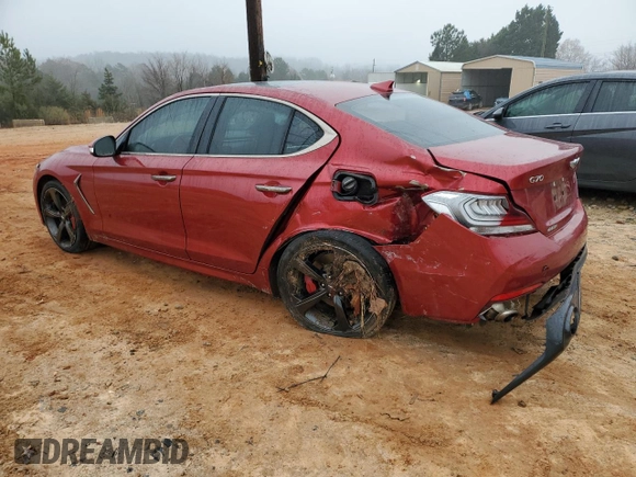 2019 Genesis G70 3.3T Advanced with VIN KMTG34LEXKU021830, listed as a Copart auction lot 85062154 with 81,475 mi miles and Salvage Title. Bid and sale history available at carsss.com. Image 2.