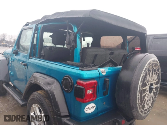 2020 Jeep Wrangler Sport S with VIN 1C4GJXAN4LW263737, listed as a IAAI auction lot 41983063 with 38,209 mi miles and . Bid and sale history available at DreamBid. Image 6.