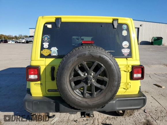 2023 Jeep Wrangler Sport with VIN 1C4HJXDN2PW562603, listed as a Copart auction lot 81111784 with 24,293 mi miles and Salvage Title. Bid and sale history available at DreamBid. Image 6.