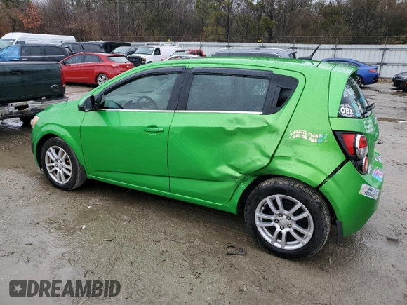 2014 Chevrolet Sonic LT with VIN 1G1JC6SH9E4219906, listed as a Copart auction lot 44125705 with 91,121 mi miles and Salvage Title. Bid and sale history available at carsss.com. Image 2.