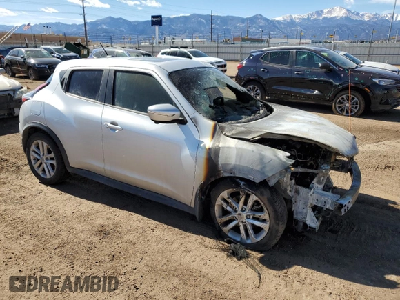 2016 Nissan Juke S with VIN JN8AF5MV9GT656961, listed as a Copart auction lot 46450555 with Not Provided miles and Salvage Title. Bid and sale history available at carsss.com. Image 4.