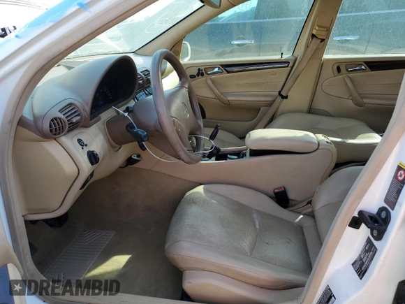 2003 Mercedes-Benz C 320 with VIN WDBRF64JX3F398183, listed as a Copart auction lot 73837514 with 129,526 mi miles and Salvage Title. Bid and sale history available at DreamBid. Image 7.