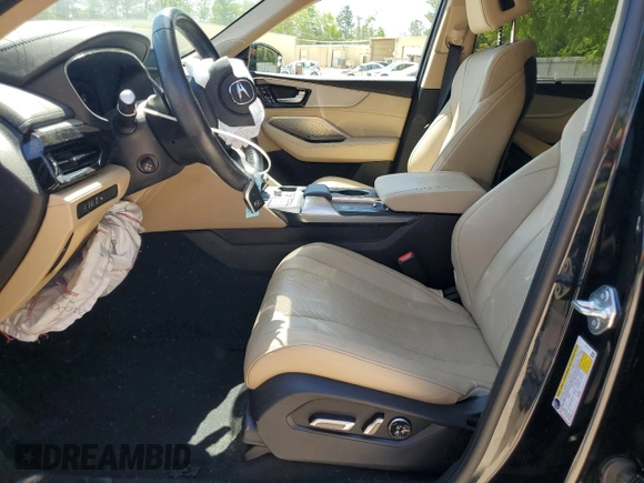 2022 Acura MDX w/Technology Package with VIN 5J8YD9H44NL001310, listed as a Copart auction lot 52868135 with 42,859 mi miles and Salvage Title. Bid and sale history available at carsss.com. Image 7.