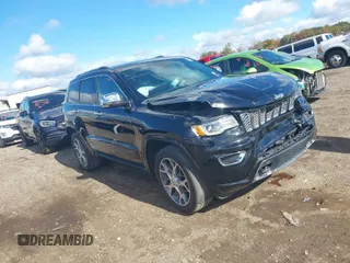 2020 Jeep Grand Cherokee Overland with VIN 1C4RJFCGXLC297961, listed as a IAAI auction lot 40584009 with 46,987 mi miles. Bid and sale history available at carsss.com. Image 1.