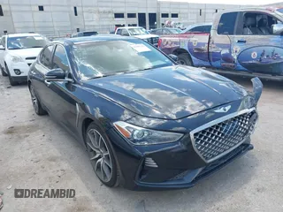 2020 Genesis G70 2.0T with VIN KMTG44LA5LU055587, listed as a IAAI auction lot 42587145 with 71,306 mi miles and . Bid and sale history available at DreamBid. Image 1.