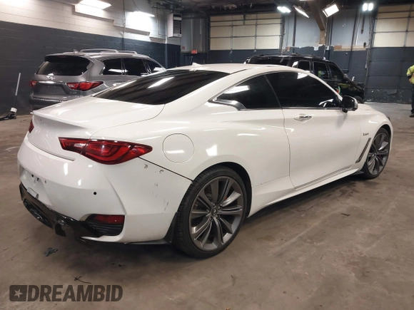 2018 Infiniti Q60 RED SPORT 400 with VIN JN1FV7EL3JM630017, listed as a IAAI auction lot 41697880 with 73,951 mi miles. Bid and sale history available at carsss.com. Image 4.