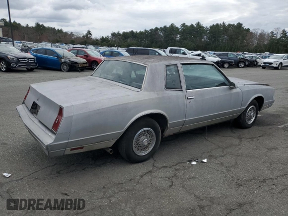 1986 Chevrolet Monte Carlo Sport SS с VIN 1G1GZ37H0GR172416, выставлен на аукционе Copart как лот 52832965 с пробегом 53 644 миль миль и Чистый • Clean title. История ставок и продаж доступна на DreamBid. Изображение 3.