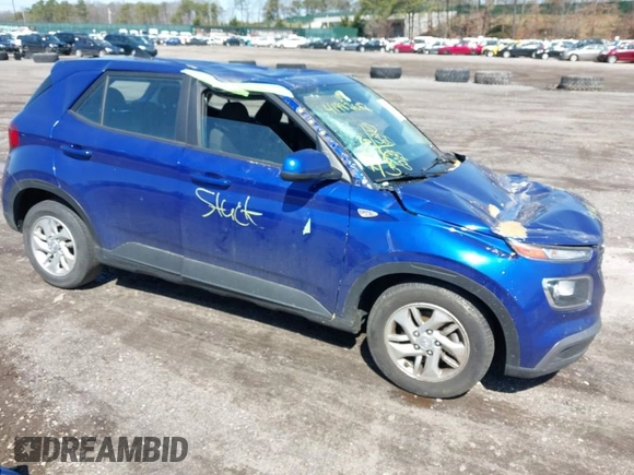 2021 Hyundai Venue SE with VIN KMHRB8A3XMU102182, listed as a IAAI auction lot 41987687 with 58,733 mi miles and . Bid and sale history available at DreamBid. Image 1.