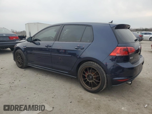 2016 Volkswagen Golf GTI SE with VIN 3VW5T7AU9GM034952, listed as a Copart auction lot 46992825 with 177,095 mi miles and Salvage Title. Bid and sale history available at carsss.com. Image 2.