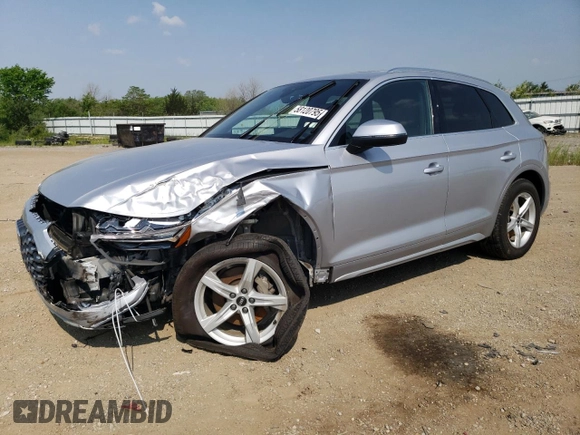 2022 Audi Q5 Premium with VIN WA1ABAFY4N2086369, listed as a Copart auction lot 58120795 with 37,756 mi miles and Salvage title. Bid and sale history available at DreamBid. Image 1.