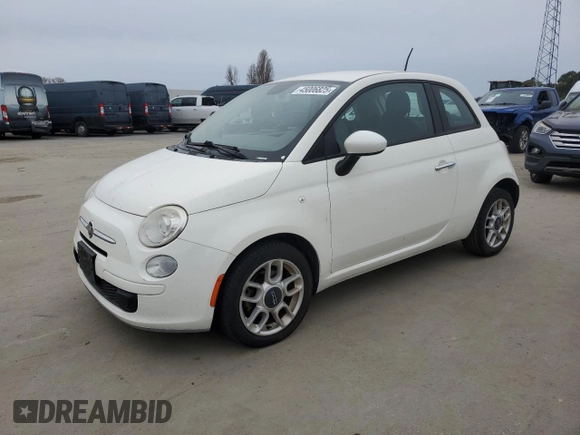 2013 FIAT 500 Pop with VIN 3C3CFFAR7DT736443, listed as a Copart auction lot 45006825 with 123,295 mi miles and Clean title. Bid and sale history available at DreamBid. Image 1.