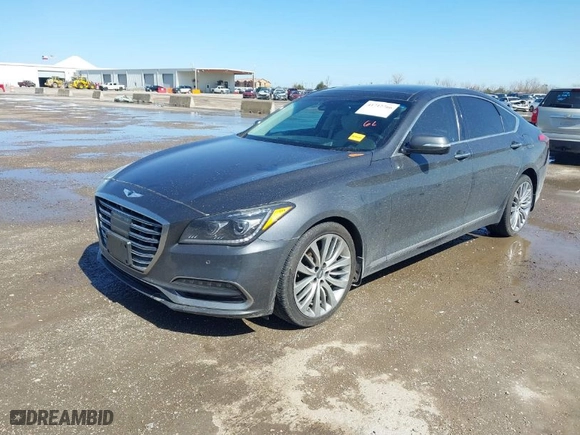 2018 Genesis G80 5.0L Ultimate with VIN KMHGN4JF2JU266314, listed as a IAAI auction lot 41712766 with 80,579 mi miles. Bid and sale history available at carsss.com. Image 2.