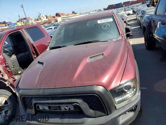 2017 Ram 1500 Rebel with VIN 1C6RR7YTXHS850780, listed as a Copart auction lot 56189055 with 91,040 mi miles and Salvage title. Bid and sale history available at DreamBid. Image 5.
