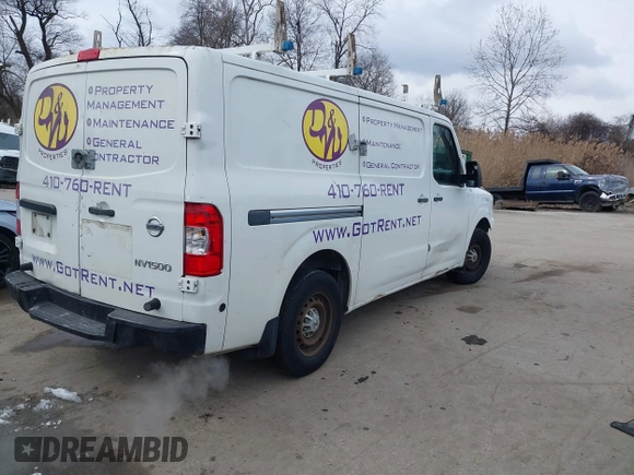 2015 Nissan NV SV with VIN 1N6BF0KL5FN804060, listed as a IAAI auction lot 41189783 with 110,805 mi miles. Bid and sale history available at carsss.com. Image 4.