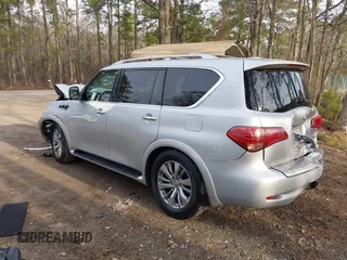 2015 Infiniti QX80 with VIN JN8AZ2NE1F9083991, listed as a IAAI auction lot 41835516 with 1 mi miles. Bid and sale history available at carsss.com. Image 3.