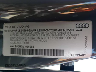 2018 Audi A3 Sedan Premium with VIN WAUB8GFFXJ1066988, listed as a Copart auction lot 56528254 with 50,991 mi miles and Salvage Title. Bid and sale history available at carsss.com. Image 12.