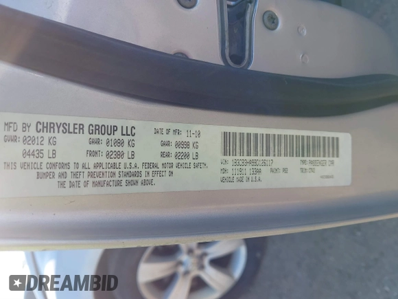2011 Dodge Caliber Mainstreet with VIN 1B3CB3HA9BD126117, listed as a IAAI auction lot 41897907 with 85,026 mi miles and . Bid and sale history available at DreamBid. Image 9.
