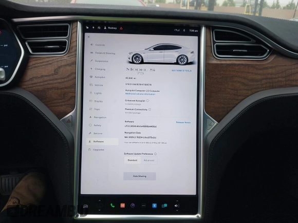 2017 Tesla Model S 60 with VIN 5YJSA1E19HF189578, listed as a IAAI auction lot 42374977 with 40,844 mi miles and . Bid and sale history available at DreamBid. Image 19.