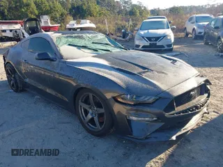 2018 Ford Mustang GT with VIN 1FA6P8CF1J5112742, listed as a IAAI auction lot 40992048 with Not Provided miles. Bid and sale history available at carsss.com. Image 1.