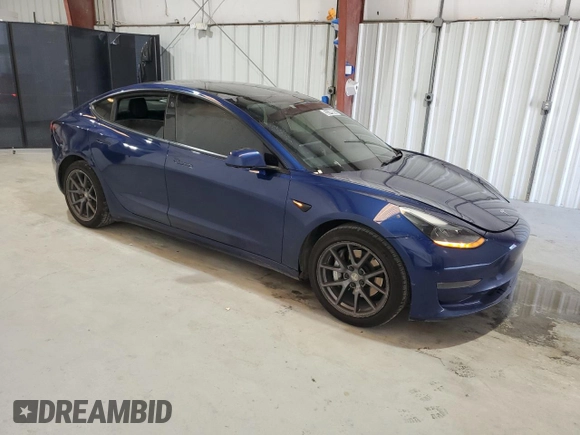 2022 Tesla Model 3 with VIN 5YJ3E1EA7NF189955, listed as a Copart auction lot 53149885 with 111,074 mi miles and Salvage Title. Bid and sale history available at DreamBid. Image 4.
