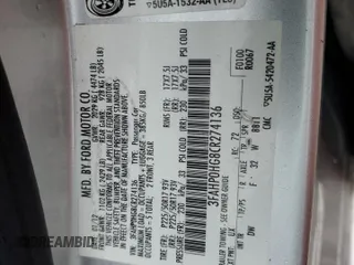 2012 Ford Fusion SE with VIN 3FAHP0HG8CR274136, listed as a Copart auction lot 46167375 with 155,470 mi miles and Salvage Title. Bid and sale history available at DreamBid. Image 12.