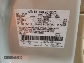 2008 Ford Escape XLT with VIN 1FMCU93198KA03856, listed as a Copart auction lot 53709335 with 85,382 mi miles and Clean Title. Bid and sale history available at carsss.com. Image 13.