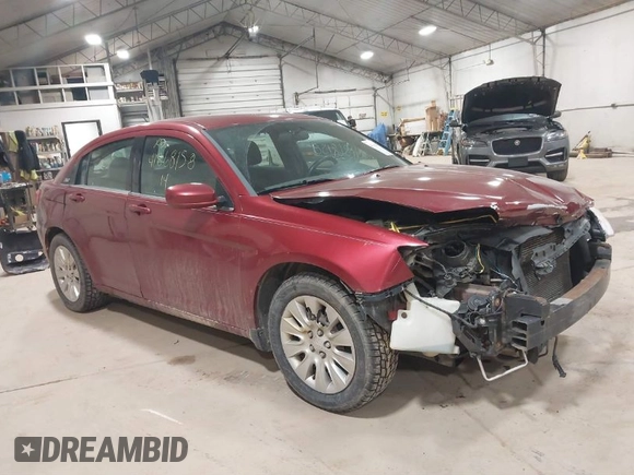 2014 Chrysler 200 LX with VIN 1C3CCBAB8EN207458, listed as a IAAI auction lot 41868158 with 158,610 mi miles. Bid and sale history available at carsss.com. Image 1.