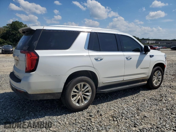2021 GMC Yukon SLT with VIN 1GKS1BKD6MR429330, listed as a Copart auction lot 72923274 with 67,961 mi miles and Salvage Title. Bid and sale history available at carsss.com. Image 3.